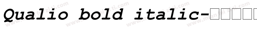 Qualio bold italic字体转换